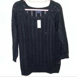Black knit sweater
